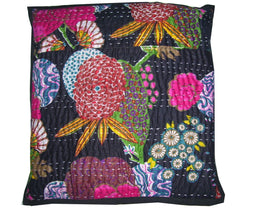 KATHA STITCH EMBROIDERY CUSHION COVER