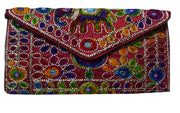 DORI EMBROIDERY CLUTCH BAG