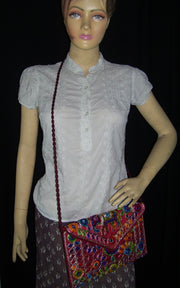 VELVET EMBROIDERY BAG