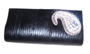 Brooch Faux Leather Clutch
