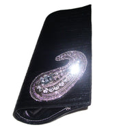 Brooch Faux Leather Clutch