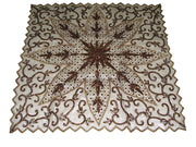 Net Tablecloth White Embroidered