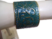 GREEN BRASS WRIST CUFF