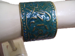 GREEN BRASS WRIST CUFF