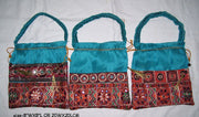 EMBROIDERED BORDER DRAWSTRING POUCH