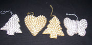 PEARL CHRISTMAS HANGING TREE STAR,BUTTERFLY ,SHOES