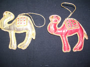 EMBROIDERY CHRISTMAS HANGING ELEPHANT & CAMEL