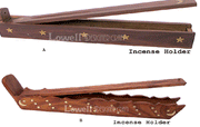 BRASS INLAY INCENSE BURNER BOX
