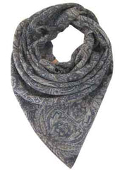 Women's Fine Wool Jacquard Scarf Luxury