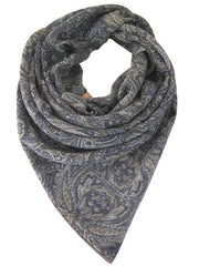 WOOL SCREEN PRINTED SALVAGE SHAWLS