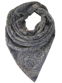 WOOL SCREEN PRINTED SALVAGE SHAWLS
