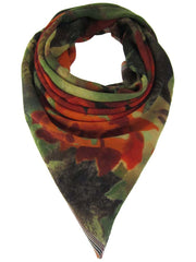 WOOL SCREEN PRINTED SALVAGE SHAWLS(100%Wool)