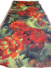 WOOL SCREEN PRINTED SALVAGE SHAWLS