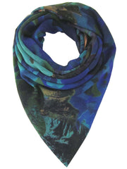 WOOL SCREEN PRINTED SALVAGE SHAWLS(100%Wool)