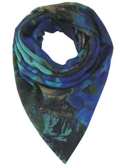 WOOL SCREEN PRINTED SALVAGE SHAWLS