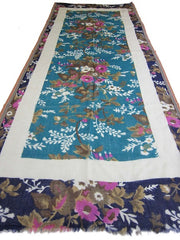 WOOL SCREEN PRINTED SALVAGE SHAWLS