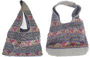 EMBROIDERY COTTON SHOULDER BAG