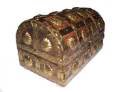 WOODEN BOX WHITE ENAMEL DESIGN   (7