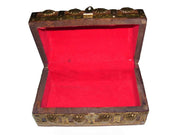 WOODEN BOX WHITE ENAMEL DESIGN   (7