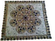 VELVET WITH  NET TABLE COVER