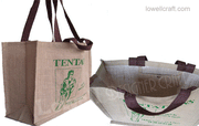 TWO SIZE HANDLE JUTE  PRINTED BAG