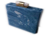 MARBLE PATTERN ELEGANT ACRYLIC CLUTCH BOX PURSE BAGS RESIN