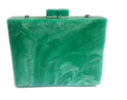 MARBLE PATTERN ELEGANT ACRYLIC CLUTCH BOX PURSE BAGS RESIN