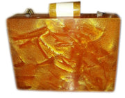 MARBLE PATTERN ELEGANT ACRYLIC CLUTCH BOX PURSE BAGS RESIN