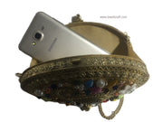 METAL CLUTCH BAG WITH STONES WHOLESALE