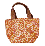 ANIMAL PRINT JUTE BAG