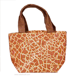 ANIMAL PRINT JUTE BAG