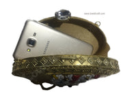 HANDMADE GOLDEN MULTI-COLOR STONE BAG