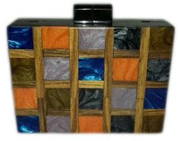 ELEGANT ACRYLIC CLUTCH BOX PURSE BAGS RESIN