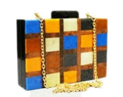 ELEGANT ACRYLIC CLUTCH BOX PURSE BAGS RESIN