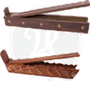 BRASS INLAY INCENSE BURNER BOX