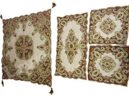 cashmere Bead embroidery Square Table Cover Paisley