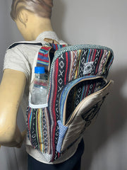 Hemp Laptop Backpack Bag screen print