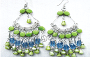 GLASS&SEED BEAD EARRING