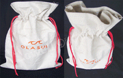 LAMINATED CANVAS DRAWSTRING BAG