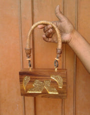 WOOD ACRYLIC CLUTCH BOX PURSE BAGS RESIN