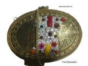 HANDMADE GOLDEN MULTI-COLOR STONE BAG