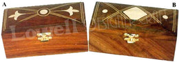 WOODEN BRASS INLAY BOX