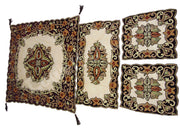 Velvet With Net Table Cover (4 PCS SET)