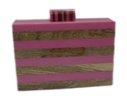 WOOD ACRYLIC RESIN CLUTCH BOX PURSE BAGS