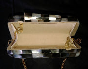 PEARL ACRYLIC RESIN CLUTCH BOX PURSE BAGS