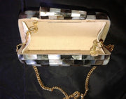 PEARL ACRYLIC RESIN CLUTCH BOX PURSE BAGS