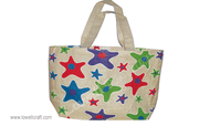 STAR PRINT JUTE BAG