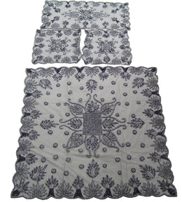 NET EMBROIDERY TABLE COVER (16 pcs set)
