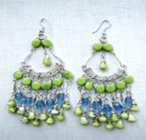 GLASS&SEED BEAD EARRING