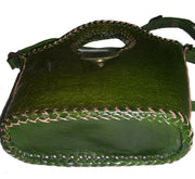 SMALL ROUND HANDLELEATHER BAG